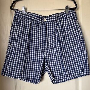 Ralph Lauren Navy and White Checkered Shorts